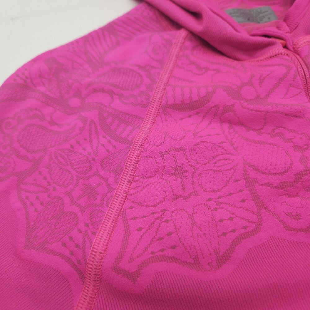 Athleta Hoodie Women S Pink Bodyfit Stretch Zip Activewear Gym EUC - Picture 7 of 9